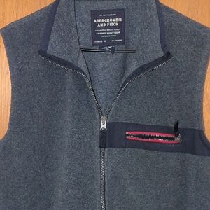 Abercrombie & Fitch Gray Fleece Vest